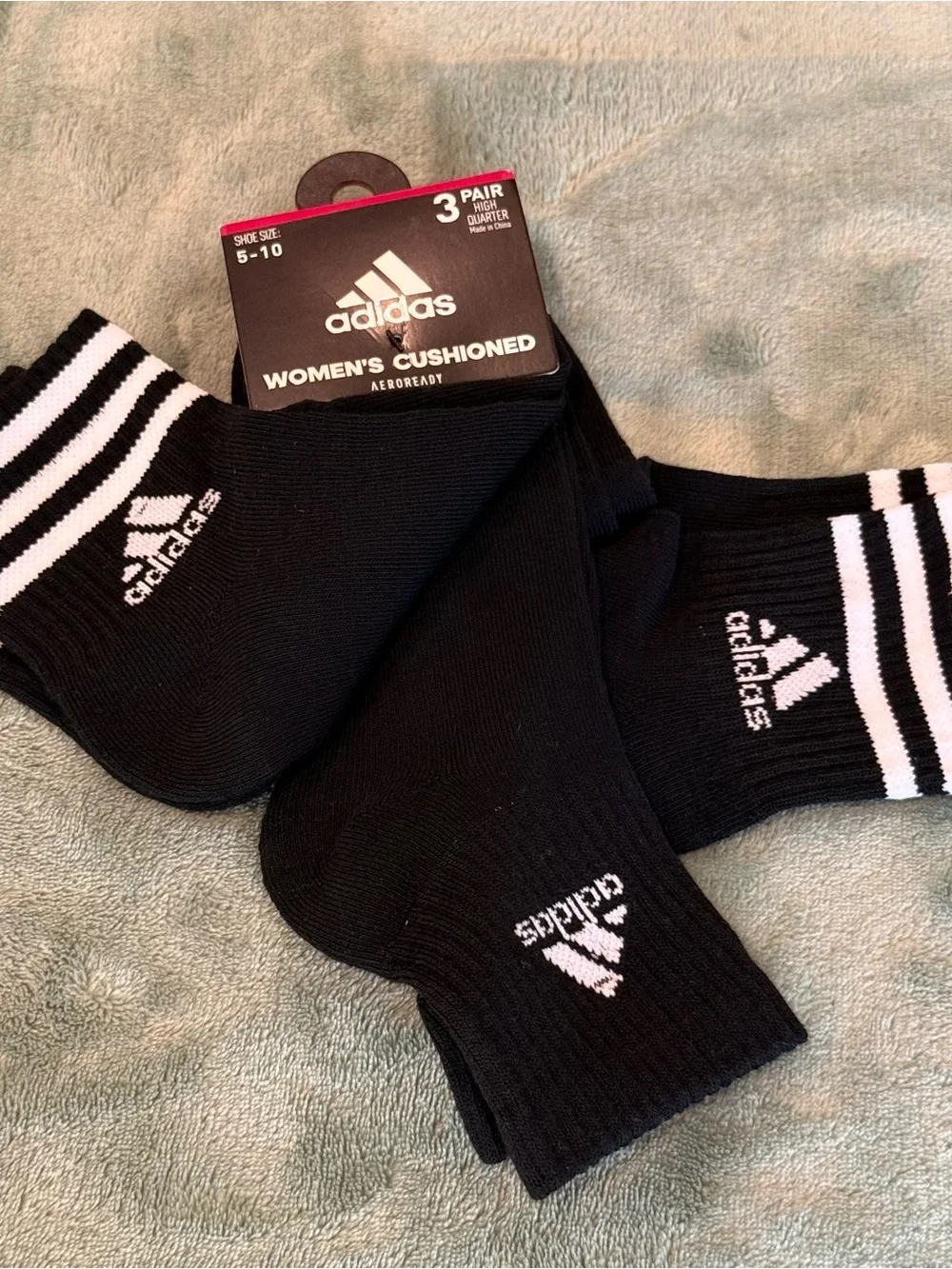 adidas Black & White Women's Cushioned Ankle Socks - 3 Pack